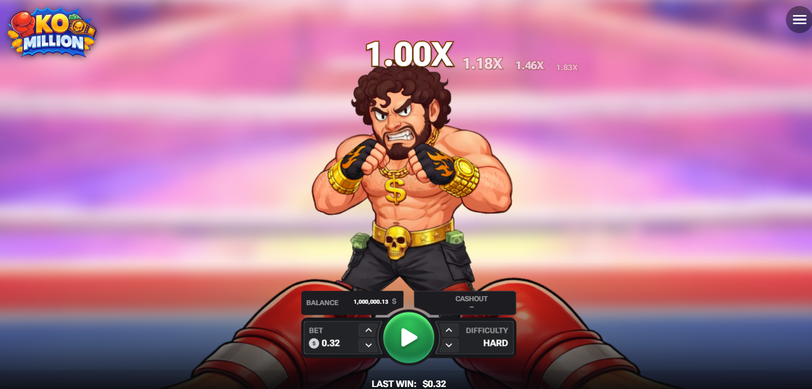 Sikirini ya KO Million yokhala ndi wankhonya ndi chochulukitsa