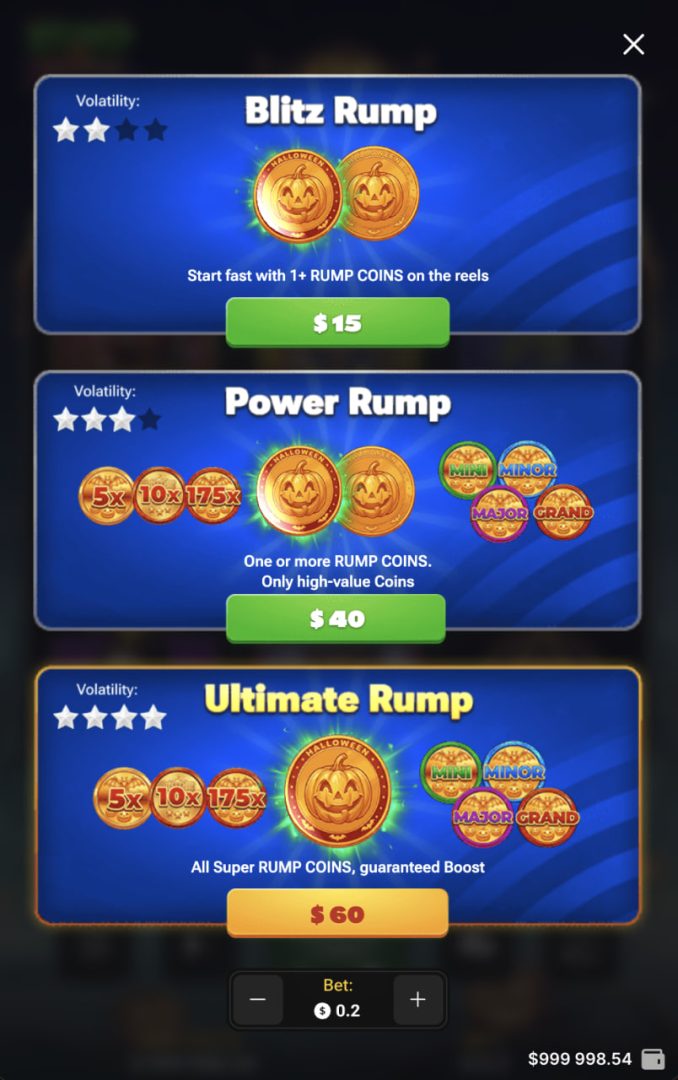 Njira za Buy Bonus za Rump & Halloween pa foni yoimirira