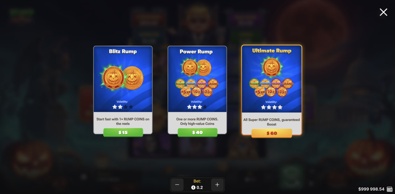 Njira zitatu za Buy Bonus Blitz Rump, Power Rump ndi Ultimate Rump pa kompyuta