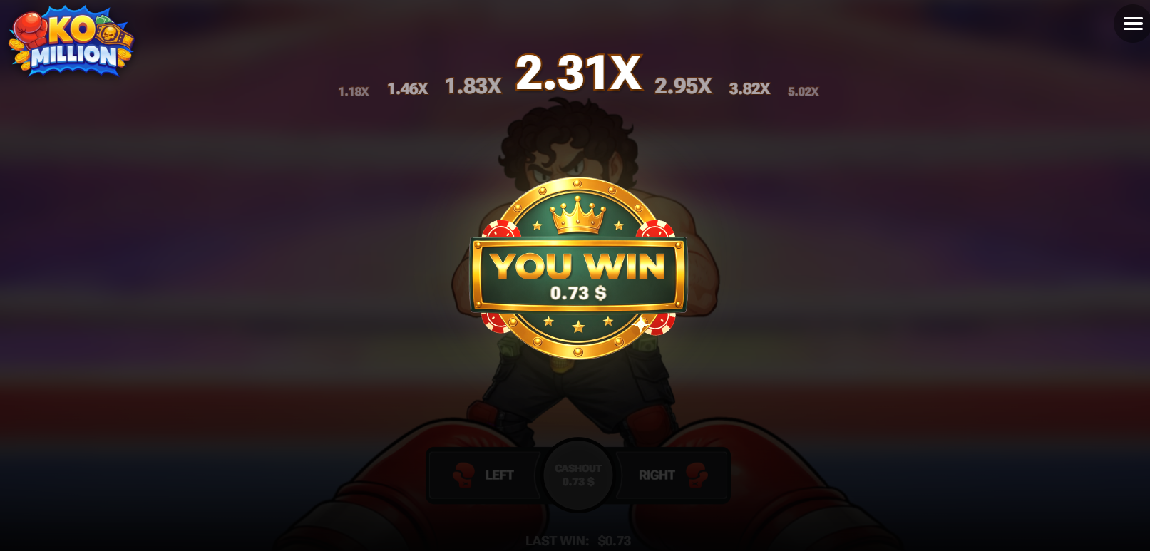 Sikirini ya You Win ya KO Million pambuyo pa Cashout